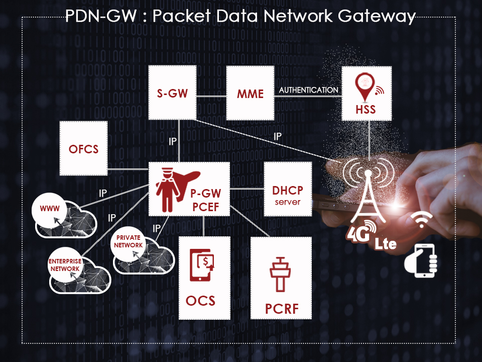 network architecture of the packet data network gateway to deploy your services over 4G Lte